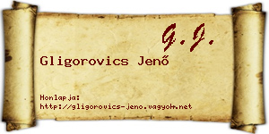 Gligorovics Jenő névjegykártya