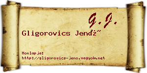 Gligorovics Jenő névjegykártya