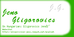 jeno gligorovics business card